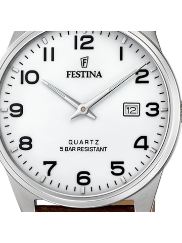 Festina Analog-Armbanduhr Festina Klassik dunkelbraun mittel (ca. 39mm)