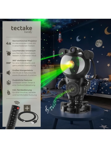 tectake LED-Sternenhimmel-Projektor Astronaut, inkl. Bluetooth