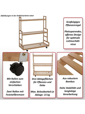 MCW Bambus Pflanzenregal Q33, Braun