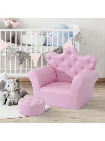 HOMCOM Kindersessel in Rosa 58L x 405B x 49H cm