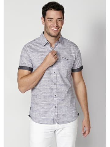 KOROSHI Kurzarmshirt in blau