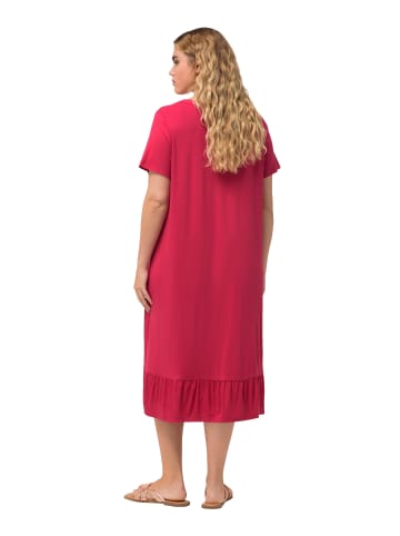 Ulla Popken Jerseykleid in dunkel rosa