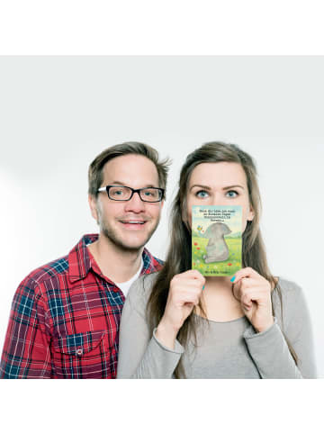 Mr. & Mrs. Panda Postkarte Elefant Biene Design mit Spruch in Weiß