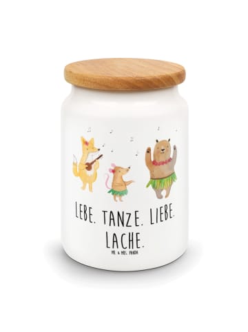 Mr. & Mrs. Panda Teedose Waldtiere Aloha mit Spruch in Weiß