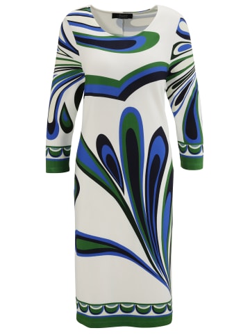 Aniston SELECTED Jerseykleid in weiß-marine-grün-royalblau-dunkelgrün-hellblau