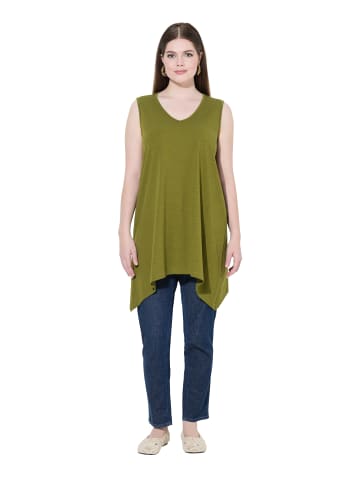 Ulla Popken Longshirt in blattgrün