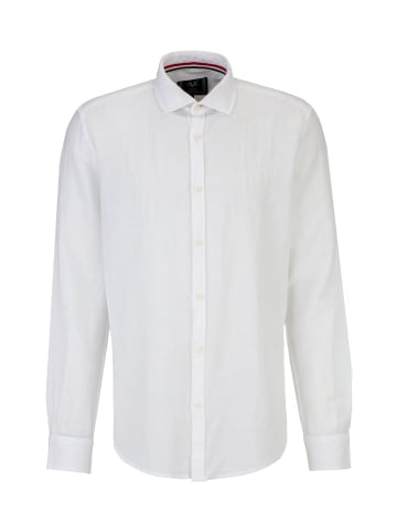 19v69 Italia Leinenhemd Rolfo in weiß