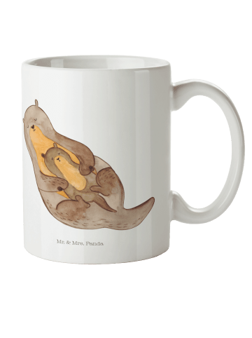 Mr. & Mrs. Panda Becher Otter Kind ohne Spruch in Weiß