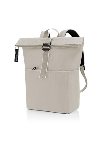 Reisenthel travelling rolltop - Rucksack 15.6" 53 cm (herringbone grey) in herringbone sand