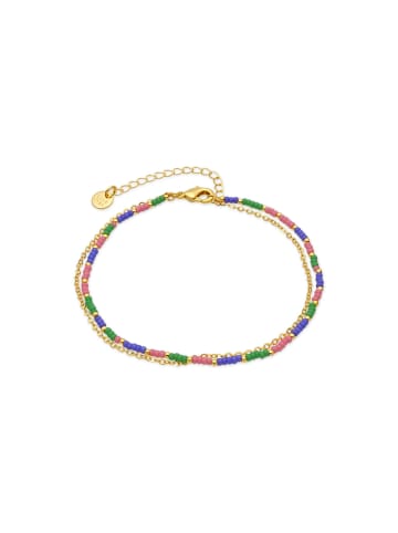 Luxenter bracelet in metal alloy and purple crystal with an 18k yellow gold finish -Zasau