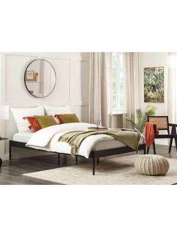 Beliani Doppelbett VAURS in Schwarz - (W) 167 x (H) 38 x (L) 206 cm