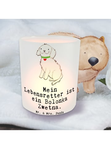 Mr. & Mrs. Panda Windlicht Glas Bolonka Zwetna Lebensretter mit ... in Transparent