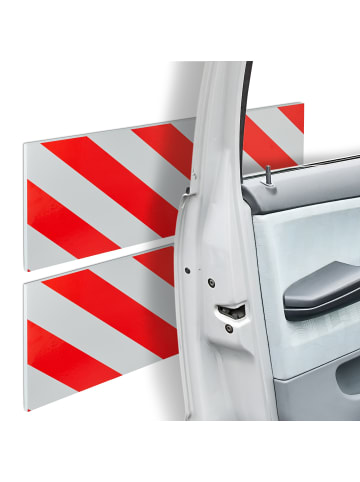 relaxdays 2 x Garagen-Wandschutz in Rot/ Weiß - (B)50 x (H)20 cm