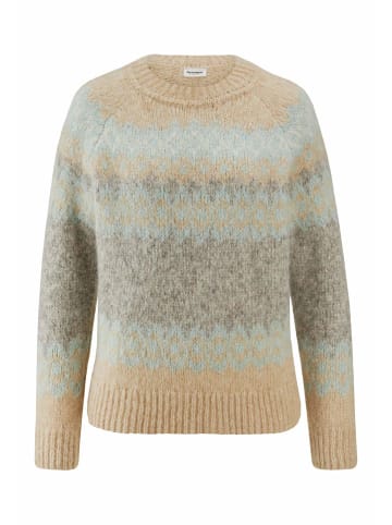 Hessnatur Hessnatur Stick Pullover Relaxed aus Alpaka und Bio-Baumwolle in naturgrau