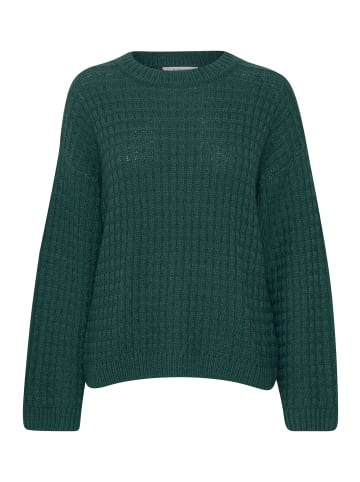 b.young Grobstrick Pullover Sweater mit Abgesetzten Schultern in Petrol