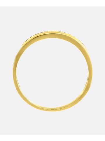 Diamant L'éternel Ehering aus 375 Gelbgold mit Zirkonia