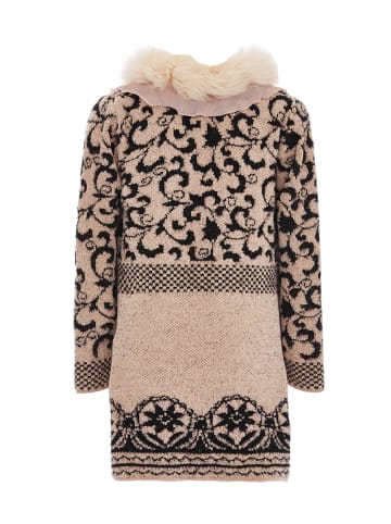 faina Damen Strickjacke in Rosa Schwarz