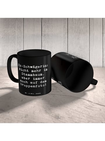 Mr. & Mrs. Panda Teetasse Spruch Ex-Schwägerin mit Spruch in Schwarz