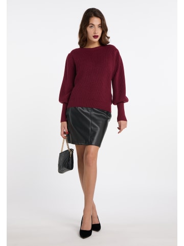 faina Strickpullover in Dunkelkirschrot