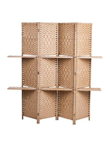 Beliani Paravent TRAFOI in Braun - (W) 158 x (H) 170 x (L) 7 cm