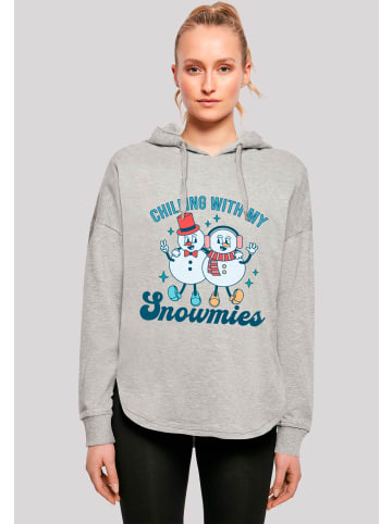 F4NT4STIC Oversized Hoodie Chilling with My Snowmies in grau