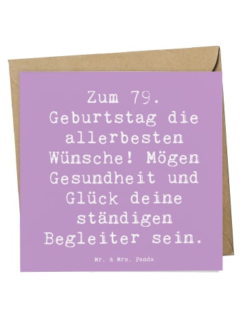 Mr. & Mrs. Panda Einladungskarte Spruch 79. Geburtstag Glückwüns... in Lavendeltraum