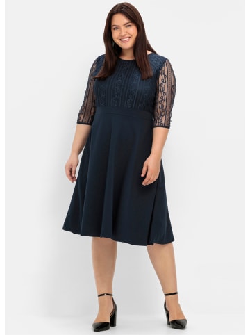 sheego Cocktailkleid in nachtblau
