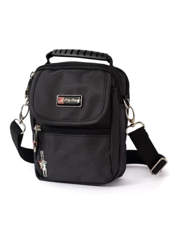 Bag Street Umhängetasche, Gürteltasche Polyester schwarz ca. 13cm