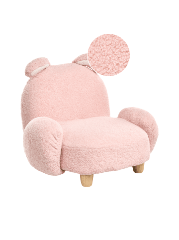 Beliani Kindersessel KANNA in Rosa - (W) 65 x (H) 45 x (L) 51 cm