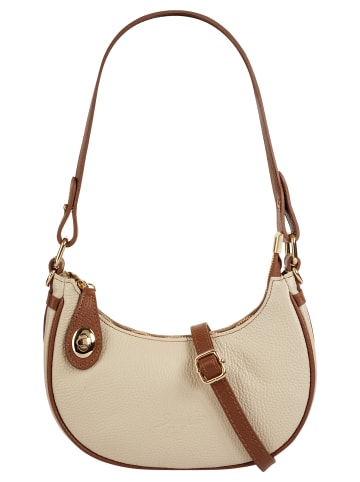 Samantha Look Handtasche echt Leder in beige