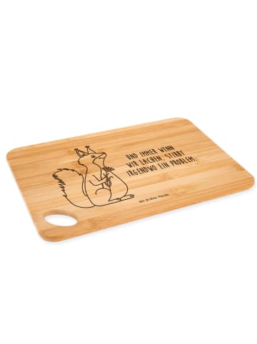 Mr. & Mrs. Panda snackbrett Eichhörnchen Blume mit Spruch in Braun