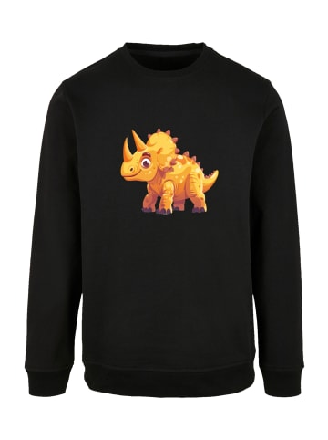 F4NT4STIC Sweatshirt Süßer Triceratops Dinosaurier in schwarz