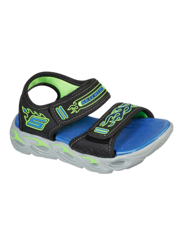 Skechers Sandalen "THERMO-SPLASH HEAT-FLO" in Schwarz / Blau / Lime