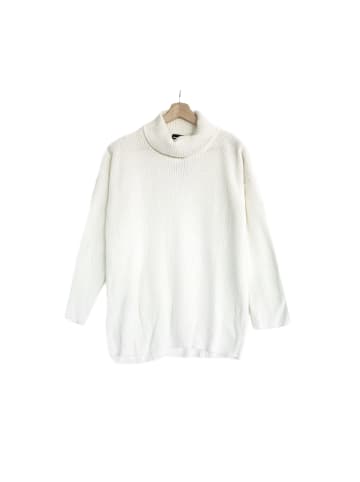 COFI 1453 Rollkragen Pullover Oversize für Herren in Weiß