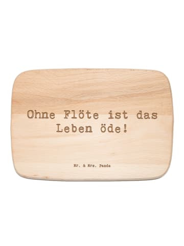 Mr. & Mrs. Panda Schneidebrett Spruch Flöte Leben mit Spruch in Transparent