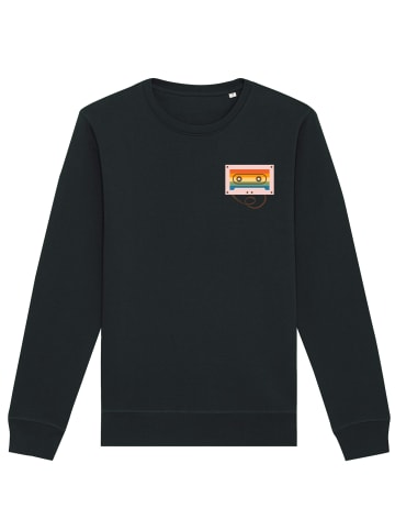 wat? Apparel Sweatshirt Rainbow Cassette in Schwarz