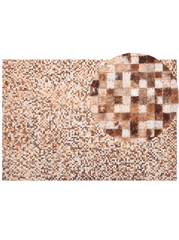 Beliani Patchwork TORUL in Braun/Beige - (W) 160 x (H) 1 x (L) 230 cm