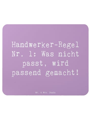 Mr. & Mrs. Panda Mousepad Spruch Handwerker Lösung mit Spruch in Lavendeltraum