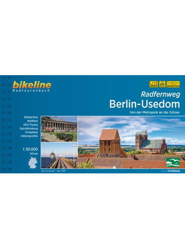 Esterbauer Radfernweg Berlin-Usedom | Von der Metropole an die Ostsee, 1:50.000, 341 km,...