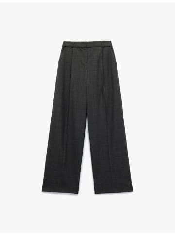 KOTON HOSEN in Anthrazit Kariert