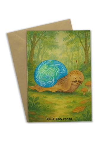 Mr. & Mrs. Panda babykarte Schnecke Sir Design ohne Spruch in Weiß