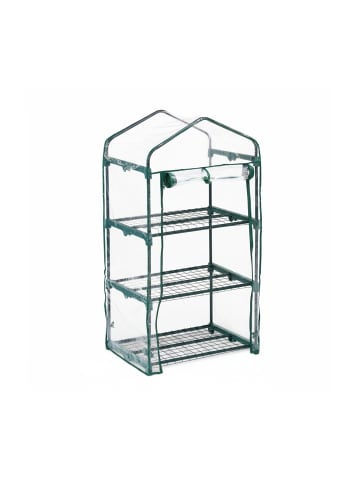 relaxdays Balkongewächshaus in Grün/ Transparent - (B)64 x (H)122 x (T)45 cm