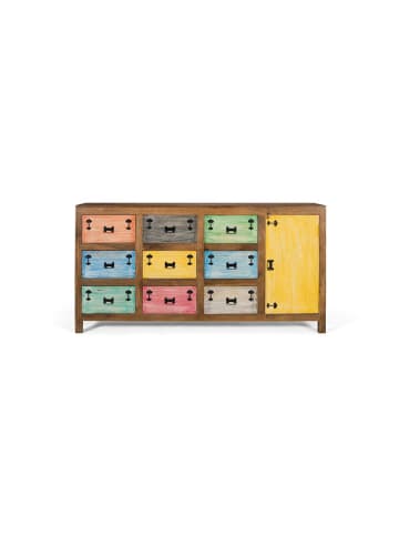 Giner y Colomer Sideboard mit 9 Schubladen aus mehrfarbigem Massivholz in Multicolored