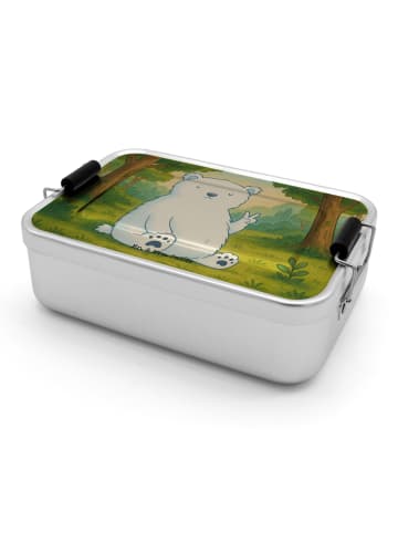 Mr. & Mrs. Panda Bento Box Eisbär Faul Design ohne Spruch in Weiß