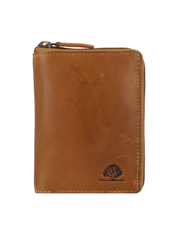 Greenburry Tornado Geldbörse RFID Schutz Leder 10 cm peanut brown