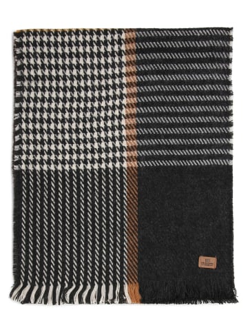 Nils Sundström Schal in anthrazit camel - 0001