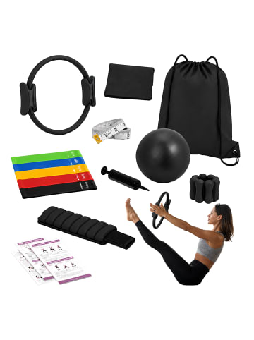 relaxdays 13-tlg. Pilates Set in Schwarz