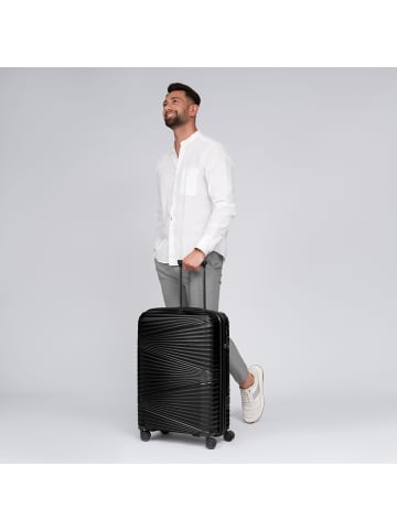 Pactastic Collection 02 THE MEDIUM 4 Rollen Trolley 67 cm in black metallic