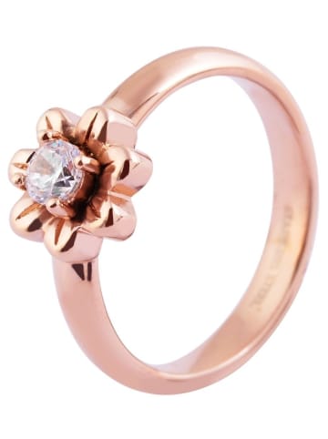 Adeliás Damen Ring aus Edelstahl in gold