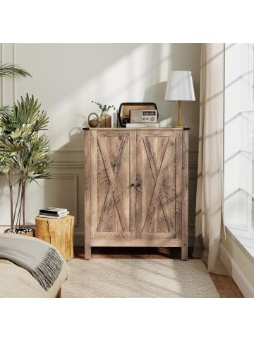 COSTWAY Schuhschrank mit Türen in Grau